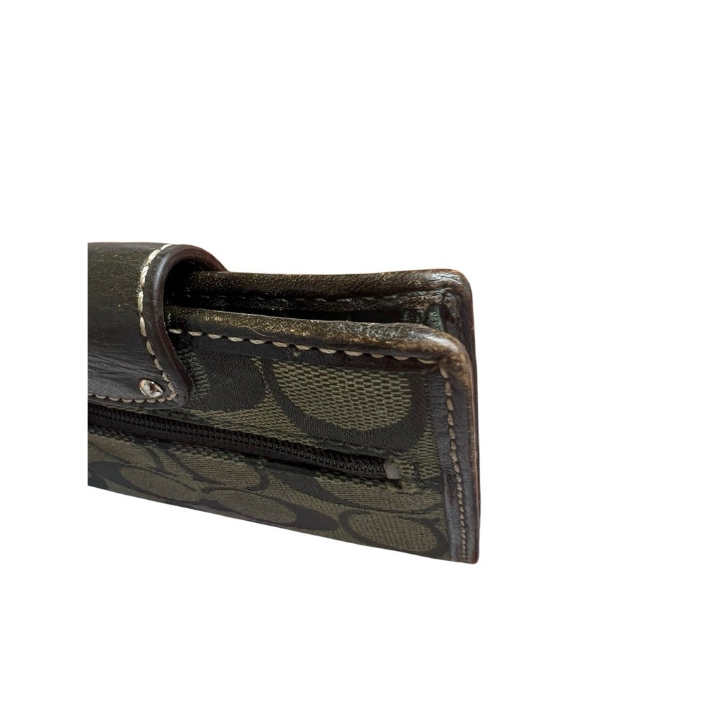 Coach Signature Canvas Turnlock Bi-Fold Wallet Vintag… - Gem